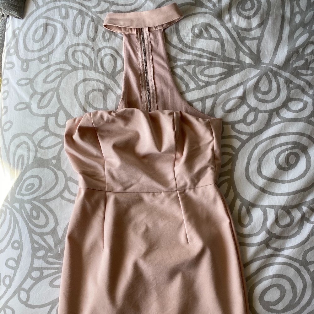 Light Pink Halter Cocktail Dress LF Stores US: 4